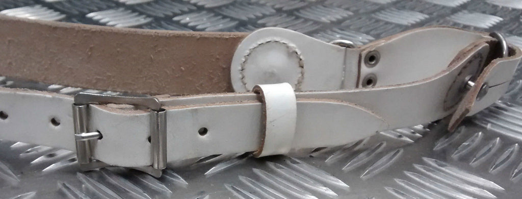 Genuine Vintage White Cross Over Sam Browne Strap Leather- NEW
