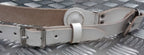Genuine Vintage White Cross Over Sam Browne Strap Leather- NEW