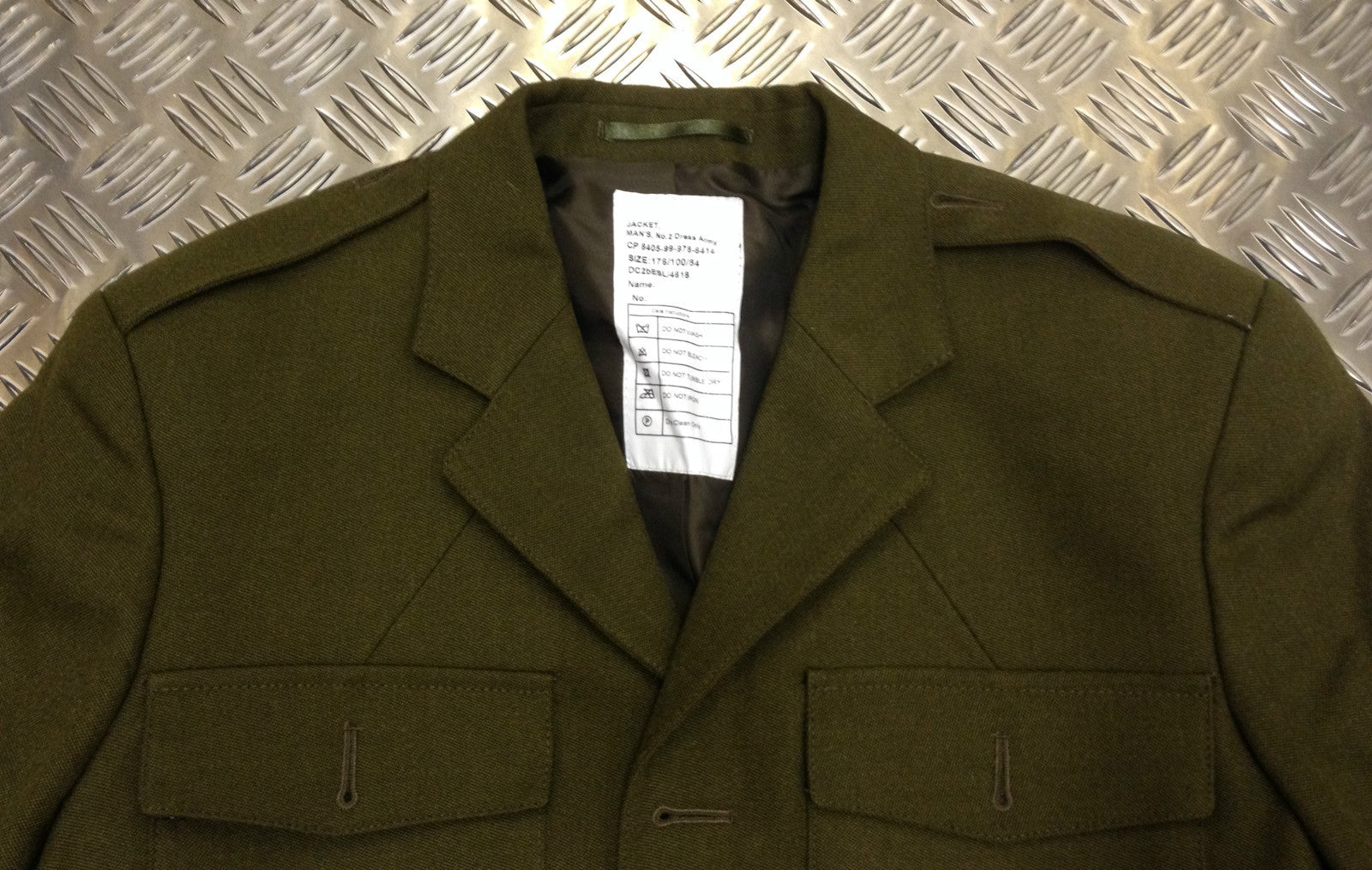 No2 Dress Jacket Khaki/Green Number 2 Old Pattern No Buttons