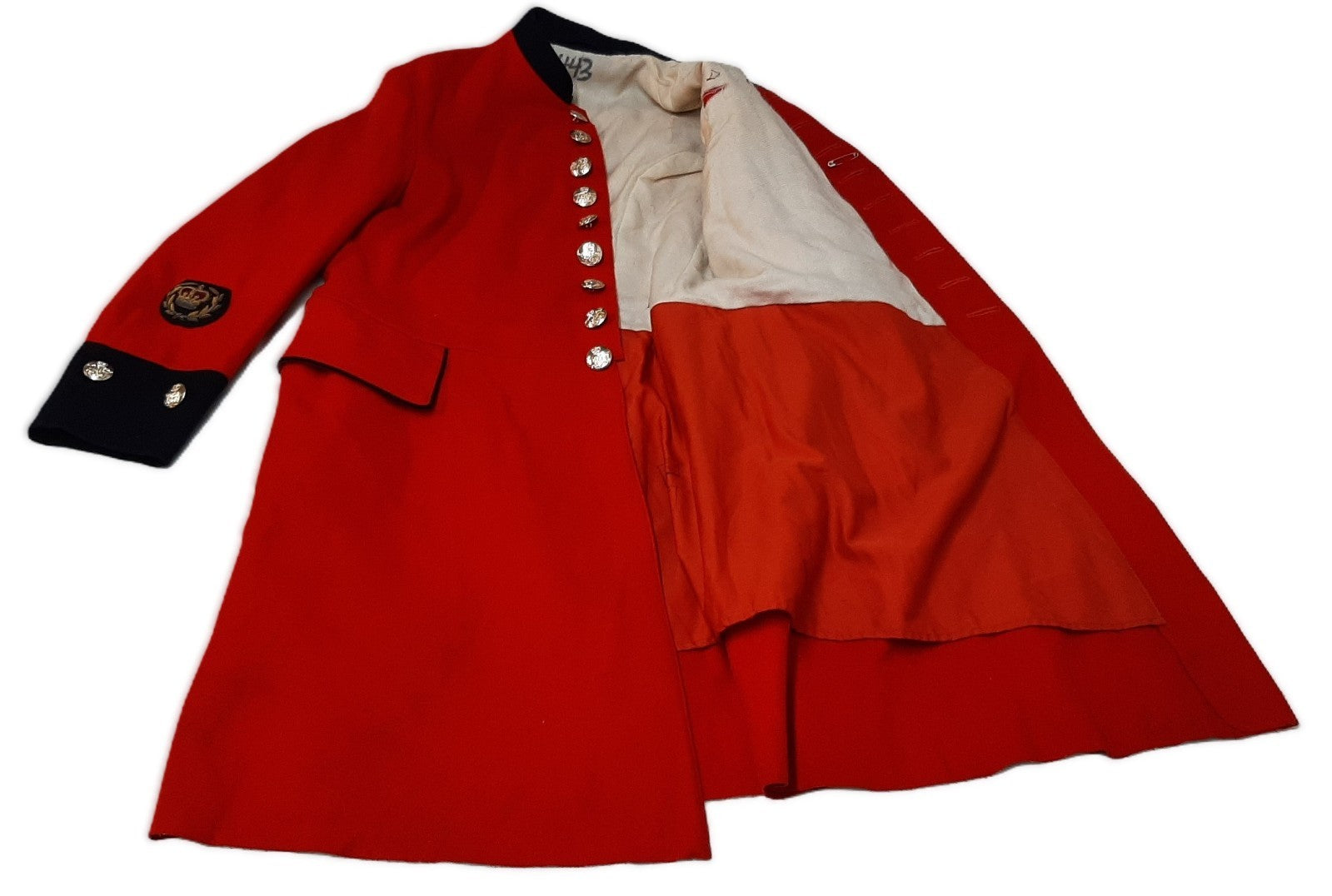 British Army Red Long Coat Royal Hospital Chelsea Q/C Buttons Colour WO2