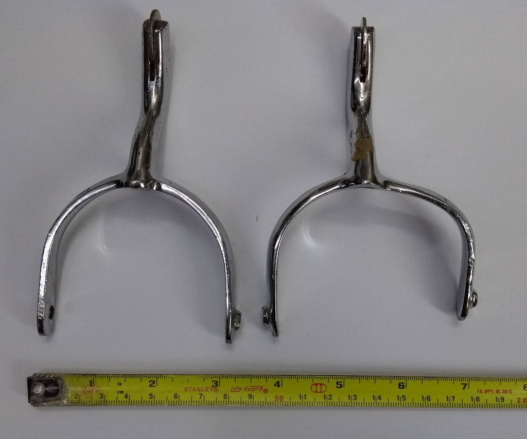 British Spurs Officers Issue & Mess Dress Chrome Swan Neck Incomplete