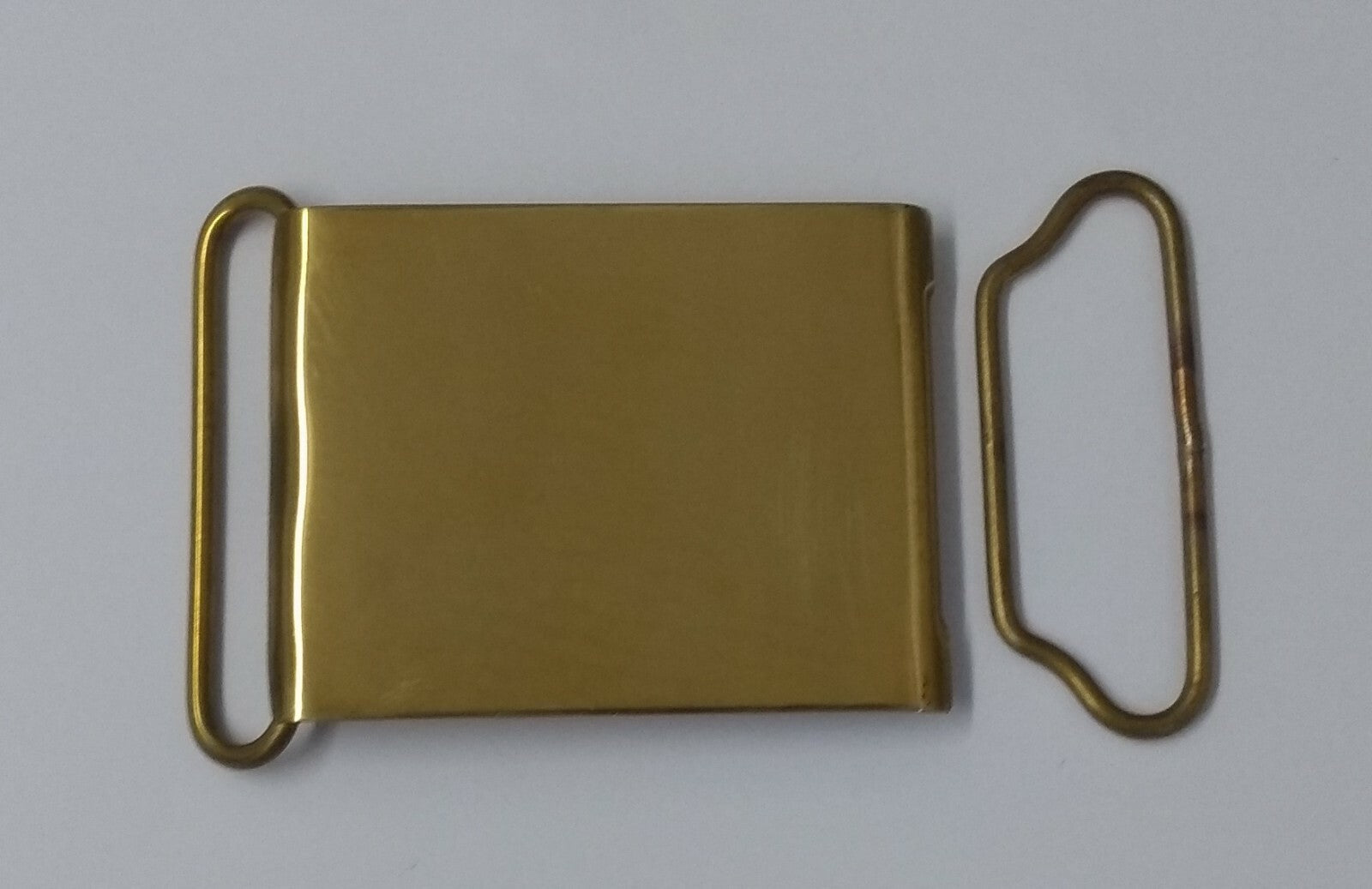 Vintage Brass Buckle Plate No Insignia British Issue Old Stock STD271