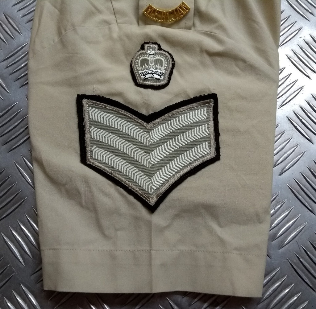 British Army Mercs FAD Shirt No2 Short Sleeves With Q/C Crown and 3 Bar Chevron 37cm