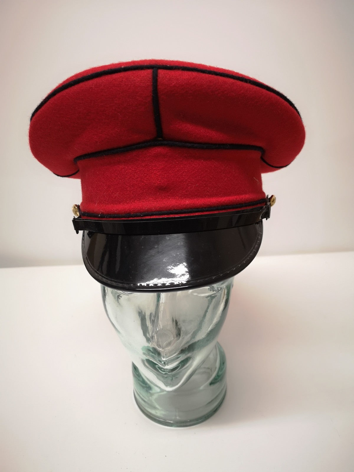 Royal Lancers Service Scarlet Red Dress Hat Cap No Insignia Badge Size 56cm