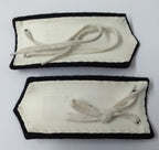 Naval Midshipman No1 Uniform Shoulder Boards Epaulette Black With White Flashes
