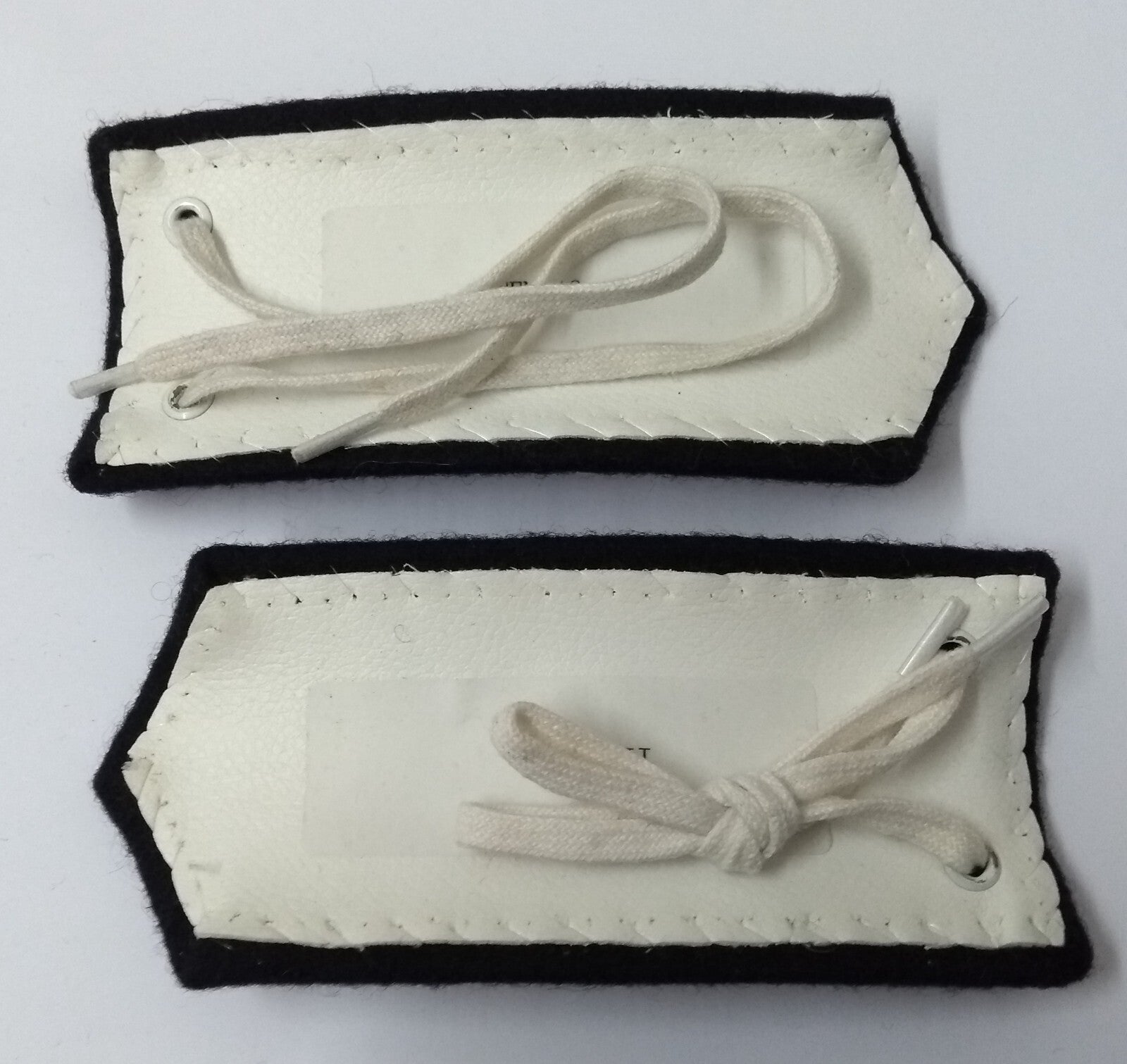 Naval Midshipman No1 Uniform Shoulder Boards Epaulette Black With White Flashes