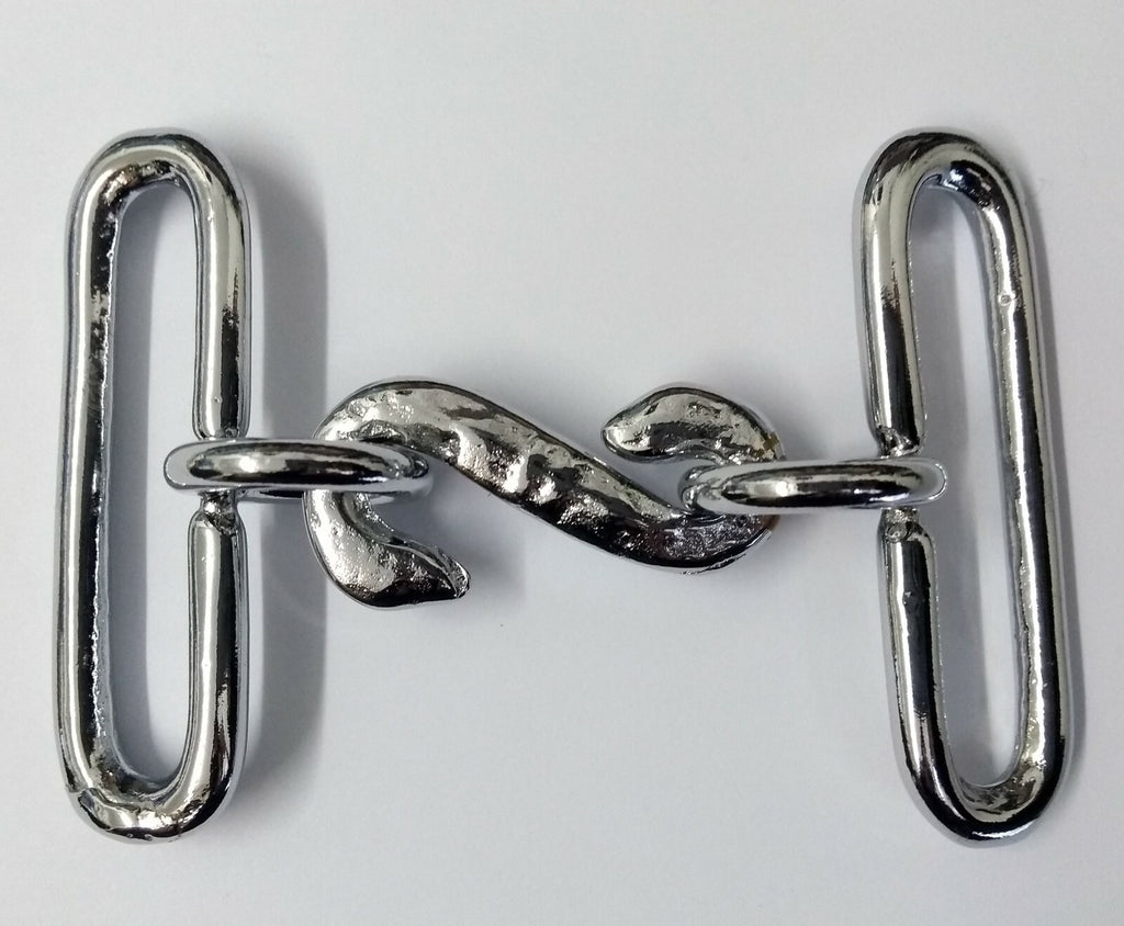 Genuine British Issue Chrome Plated 2" Snake Belt Buckle Set STD56