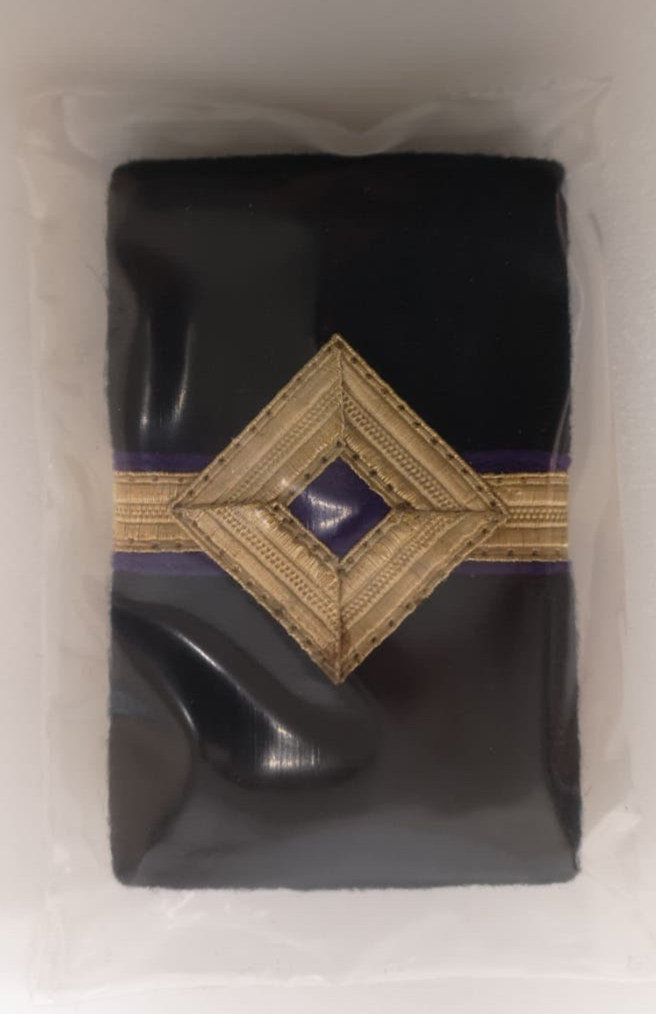 Merchant Navy 4th Engineer Gold/Purple Lace Slides Epaulettes Genuine British