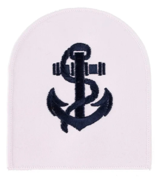 Royal Navy Leading Rate Blue on White Qualification Patch