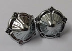 Genuine Issue Small 15.8mm Chrome Rose Ornament Decorations X2 STD153