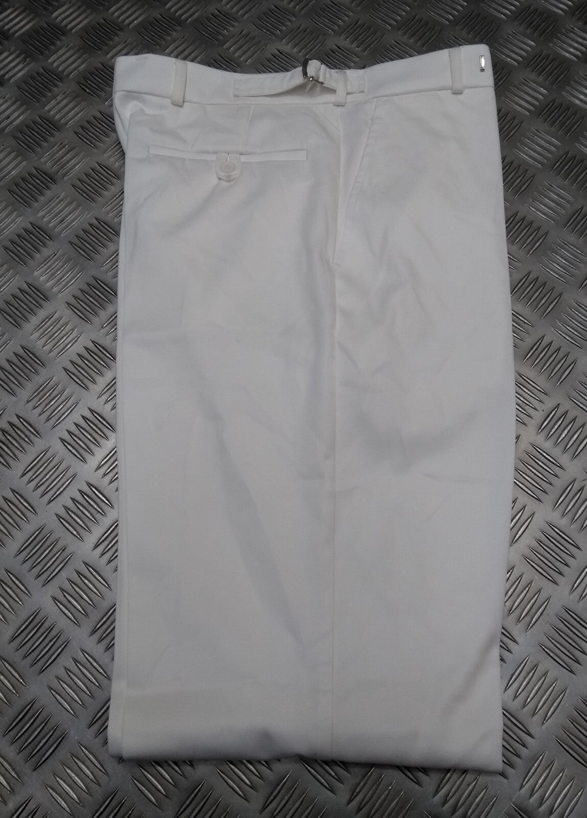 Royal Navy Trousers Class II C2 White Bell Bottomed Flares RN Waist 84cm