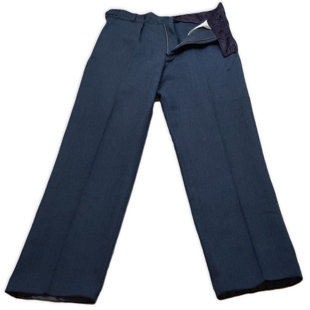 Vintage Trousers RAF Royal Air Force Dress Old Pattern Air Force Blue Grey Colour Waist 31"
