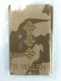 Genuine British Army Desert Camo Royal Welsh CAPTAIN 3 Pips Rank Slide NEW