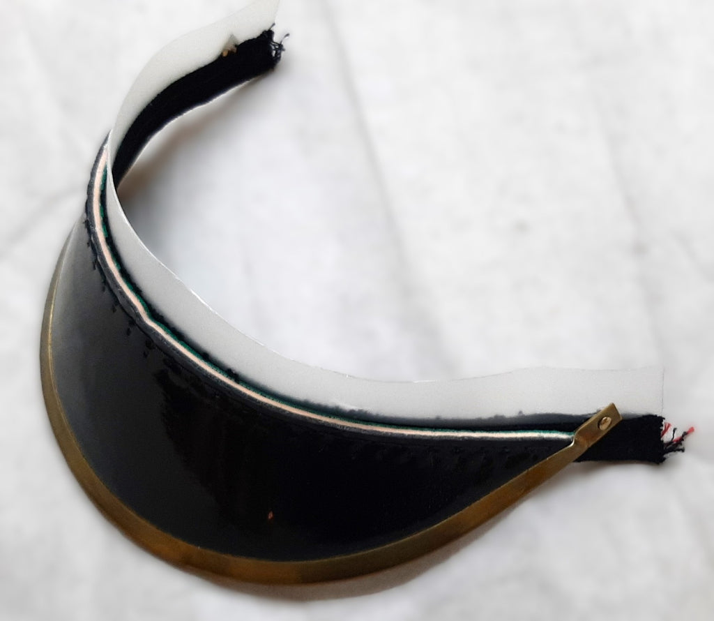 British Army Guards No1 Dress Hat Peak / Visor Patent with One Brass Band