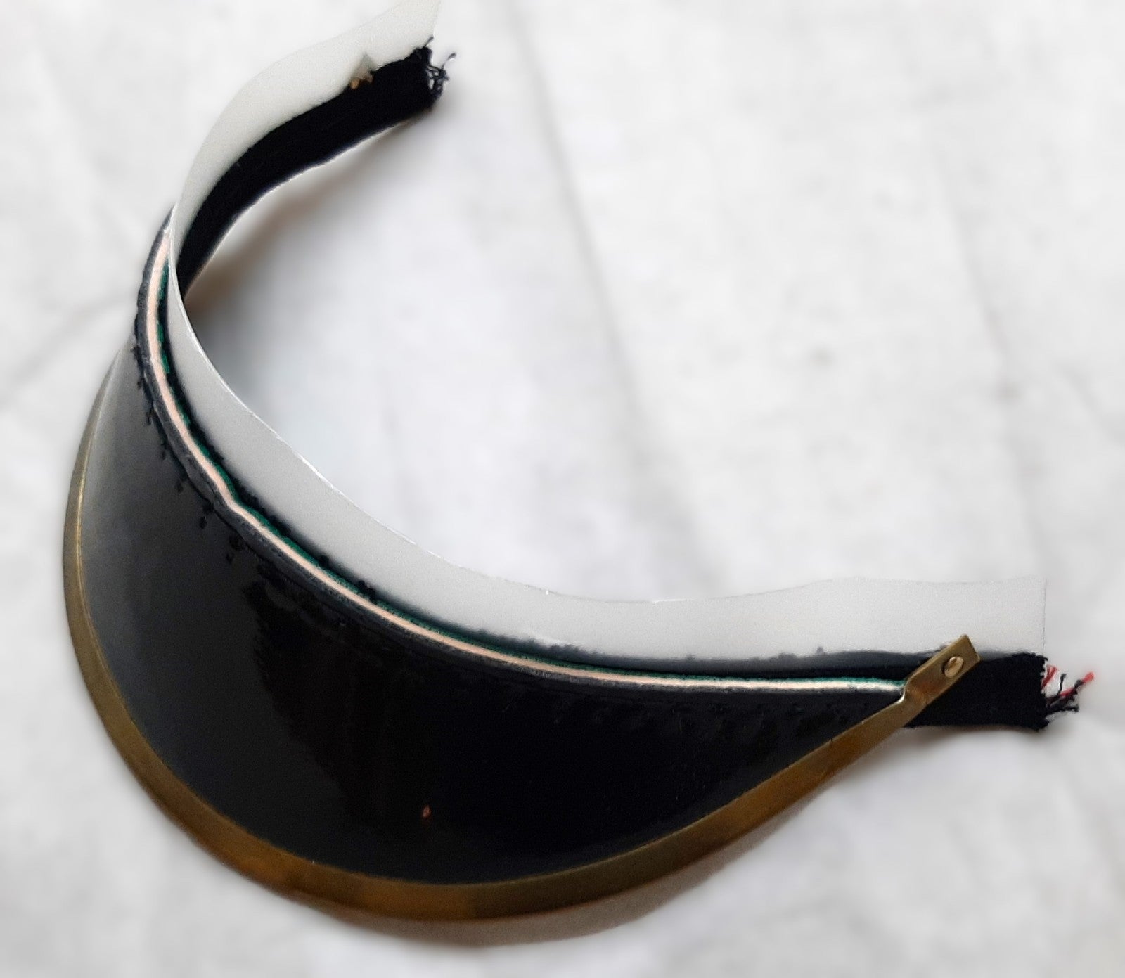 British Army Guards No1 Dress Hat Peak / Visor Patent with One Brass Band