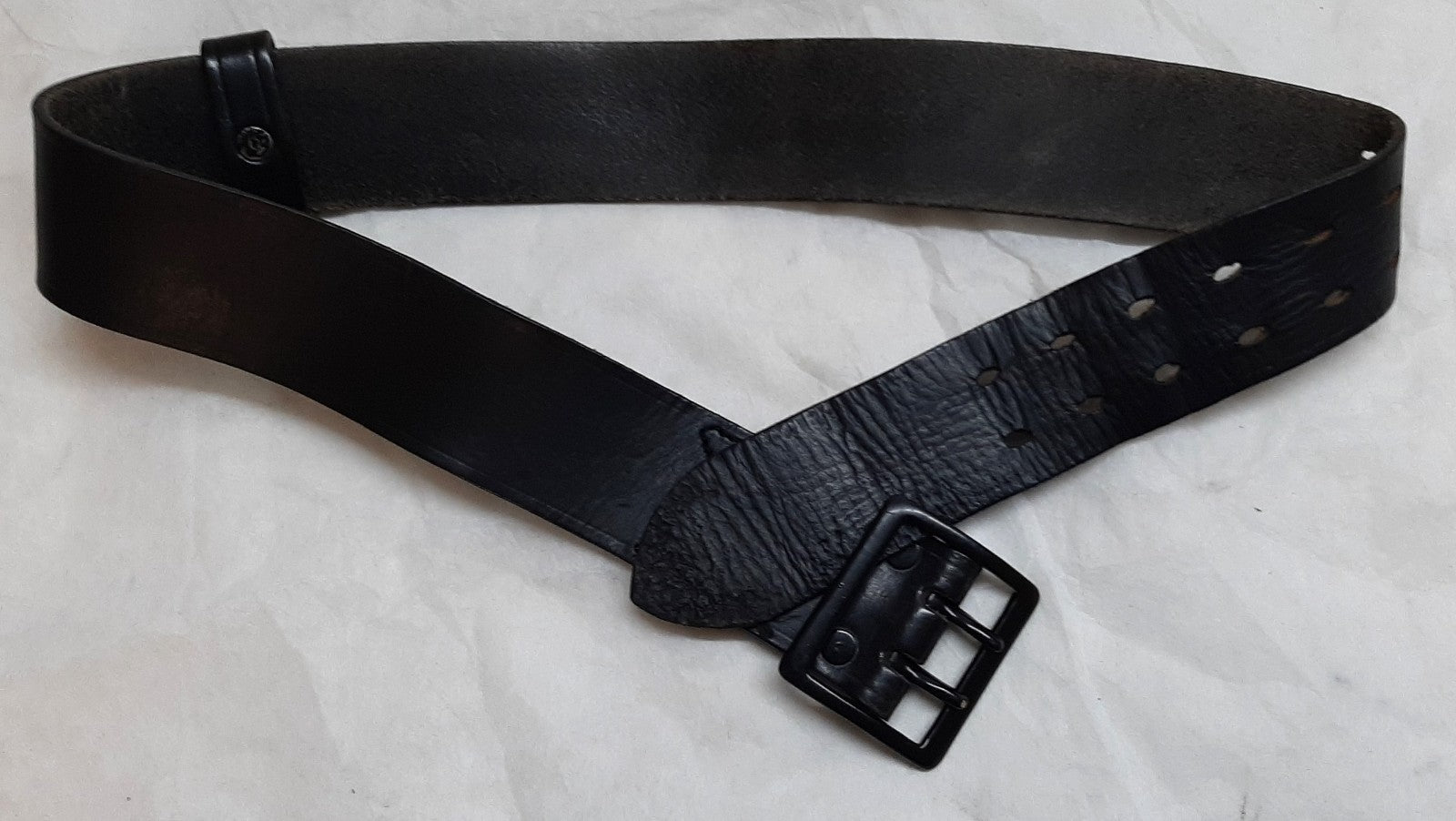 Load Carrying Belt Double Prong Leather Duty Waistbelt 2" Old Pattern Waist 30"