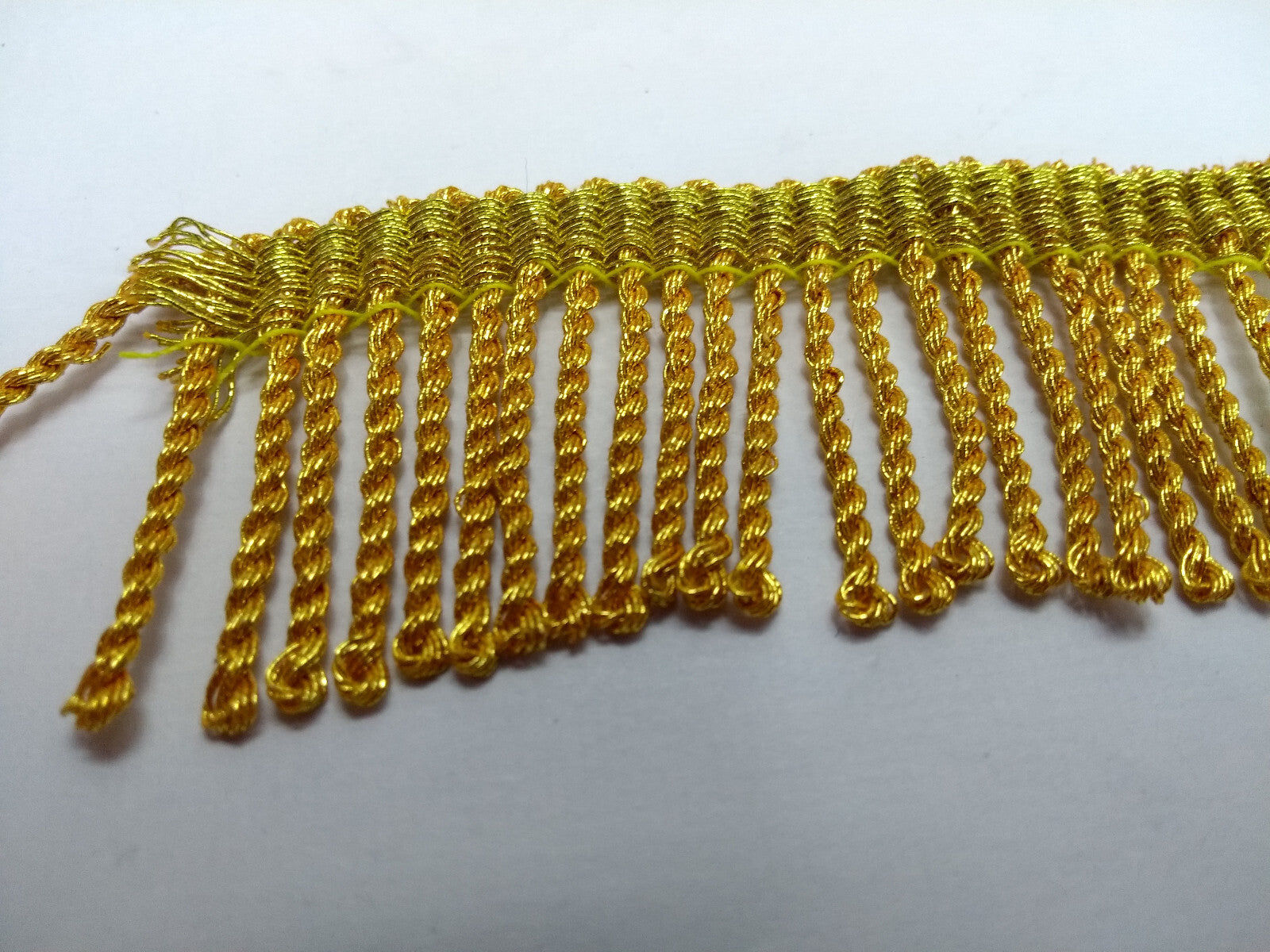 Gold Mylar Thread Fringe 28mm Drop / Epaulette Fringe