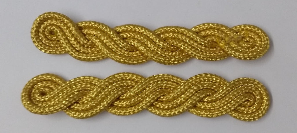 Gold Cords Shoulder British Made Army Issue no Rank Insignia Ceremonial
