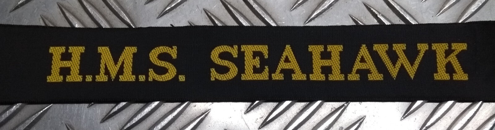 British Navy H.M.S HMS Cap Tally Ribbons for Pork Pie Style Hat - NEW