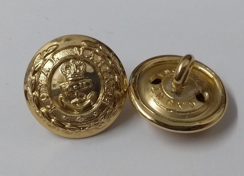 Royal Marines Buttons RM Insignia No1 Dress Buttons Size 17.4mm NEW x4