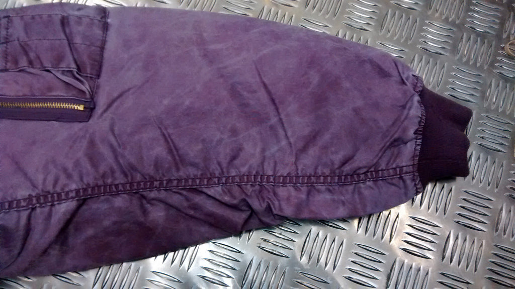 MA1 US Military Style Bomber Jacket Maroon Stone Washed - NEW