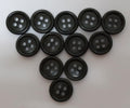 Army Dress Buttons Old Pattern British Dark Green 4 Hole Size 23L / 15mm