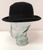 Black Homburg Churchill style Hat by Battesby (Diplomat) Size 58cm UK 7 1/4