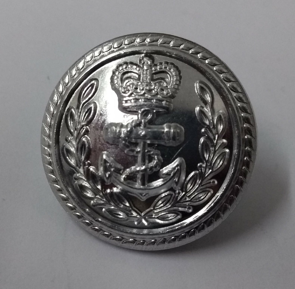 Royal Navy Offc. Flag Dress Silver Coloured Buttons 30L x10 RN