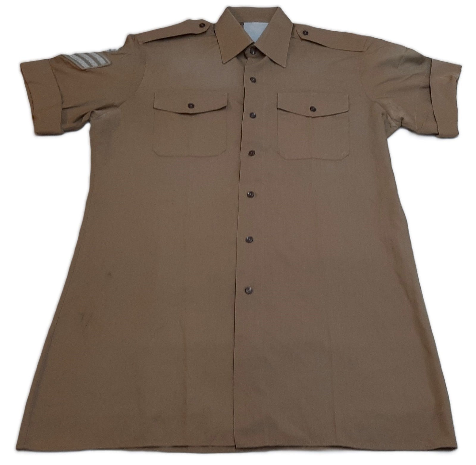 Army Style Khaki Shirt British Dress Size Collar 37cm