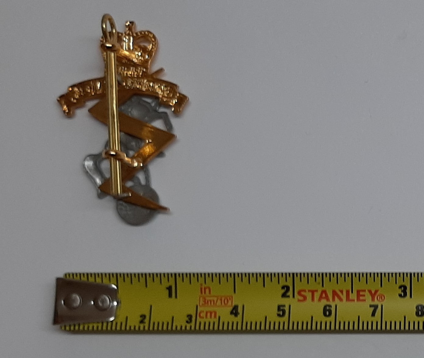 REME Hat Badge British Army Officers Dress Cap Insignia Gilt and Antique Silver