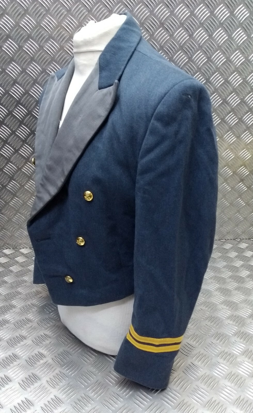 Vintage Mess Dress Jacket By Moss Bros A/F Blue Grey Colour 108cm Faulty