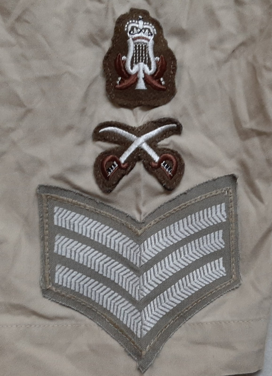British Army No2 Shirt FAD FAWN Short Sleeves With Patches / Badges Present Assorted Sizes