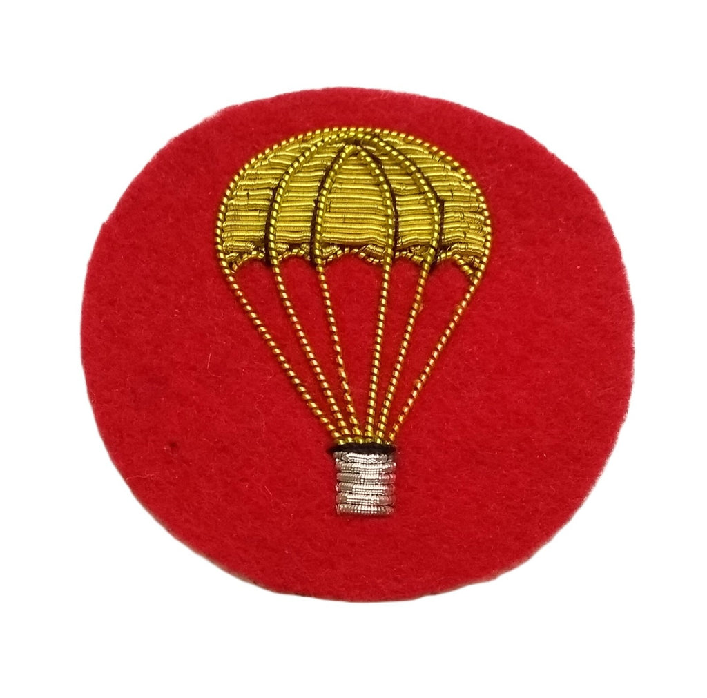 No1 Parachute Badge Skill on Red British Hand Embroidered Arm Patch