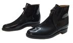 Sanders George Boots Officers Black Patent No Spur Box Housing Size 6