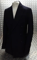 Vintage Blazer Double Breasted Jacket Retro Army Style or Casual Wear No Buttons