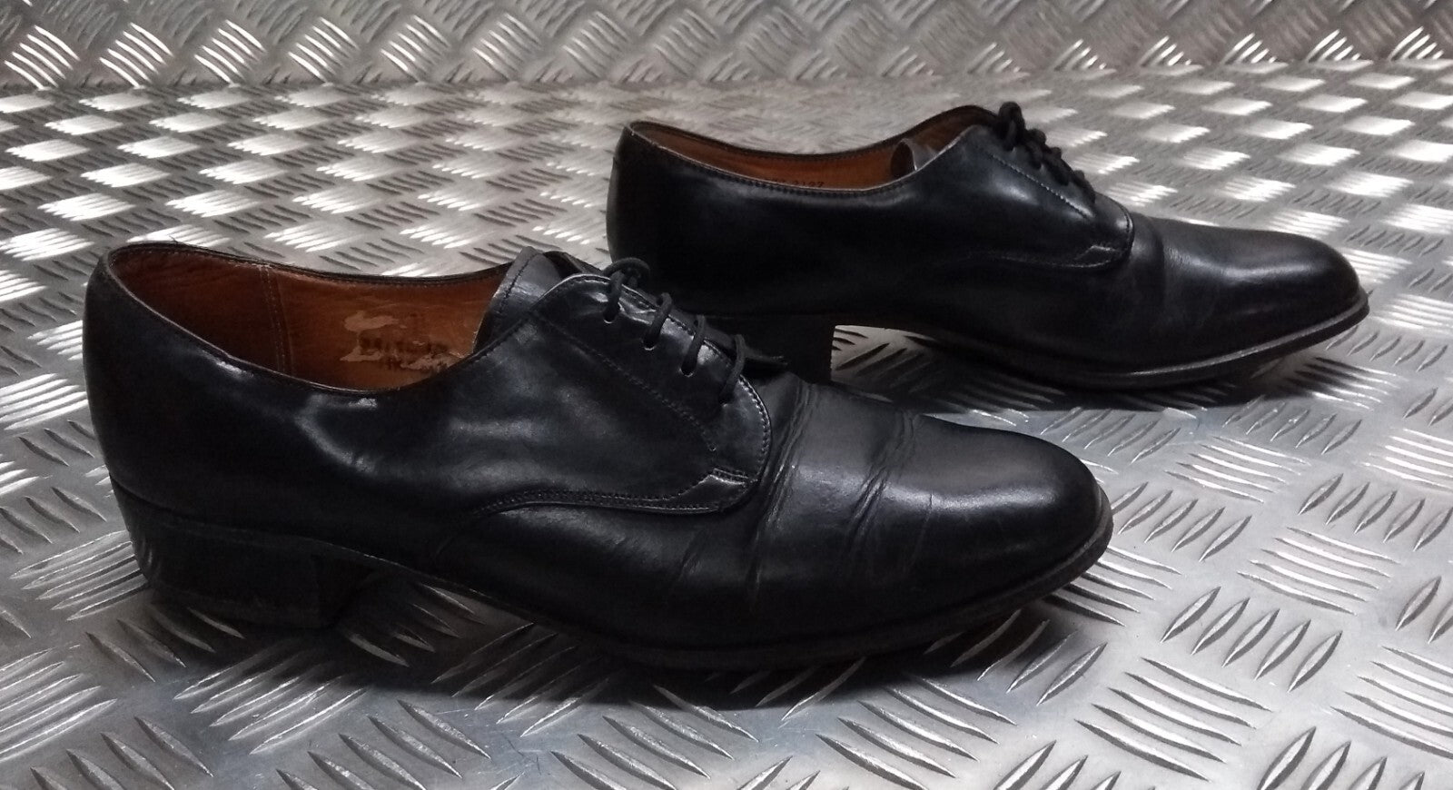 Woman's Black Parade Dress Shoe Gibson SD Type Used Assorted