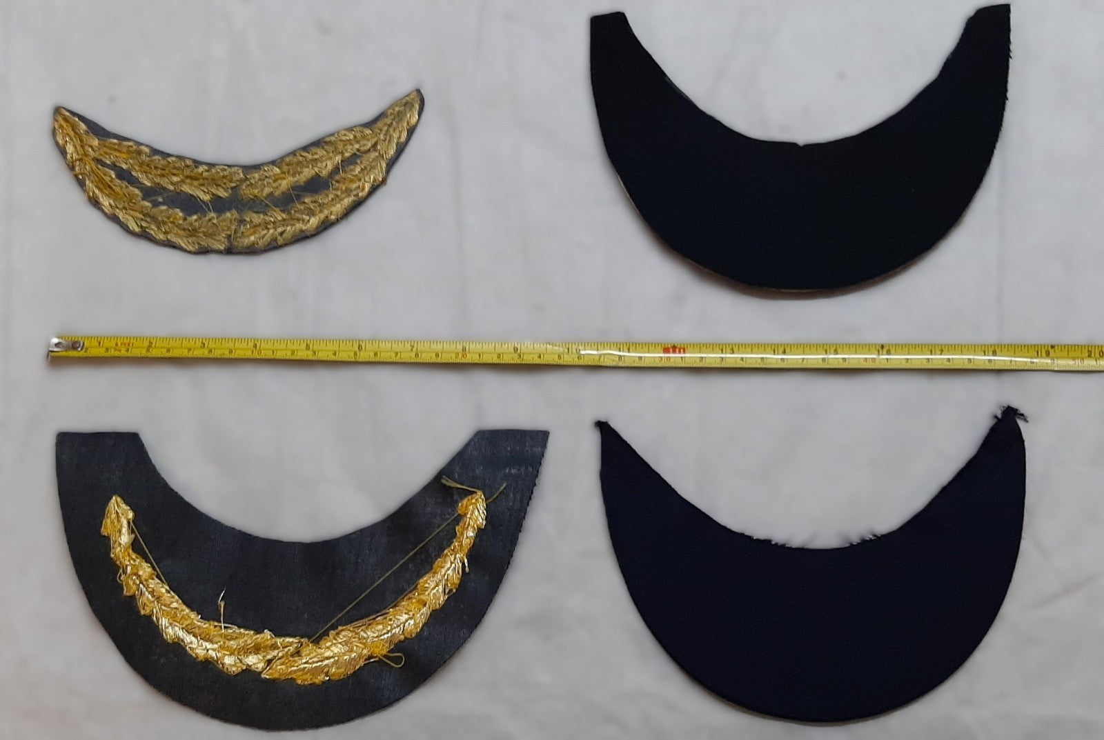 Assorted Hat Garnish British Made Peak Dress Cap Asst Ranks Job Lot