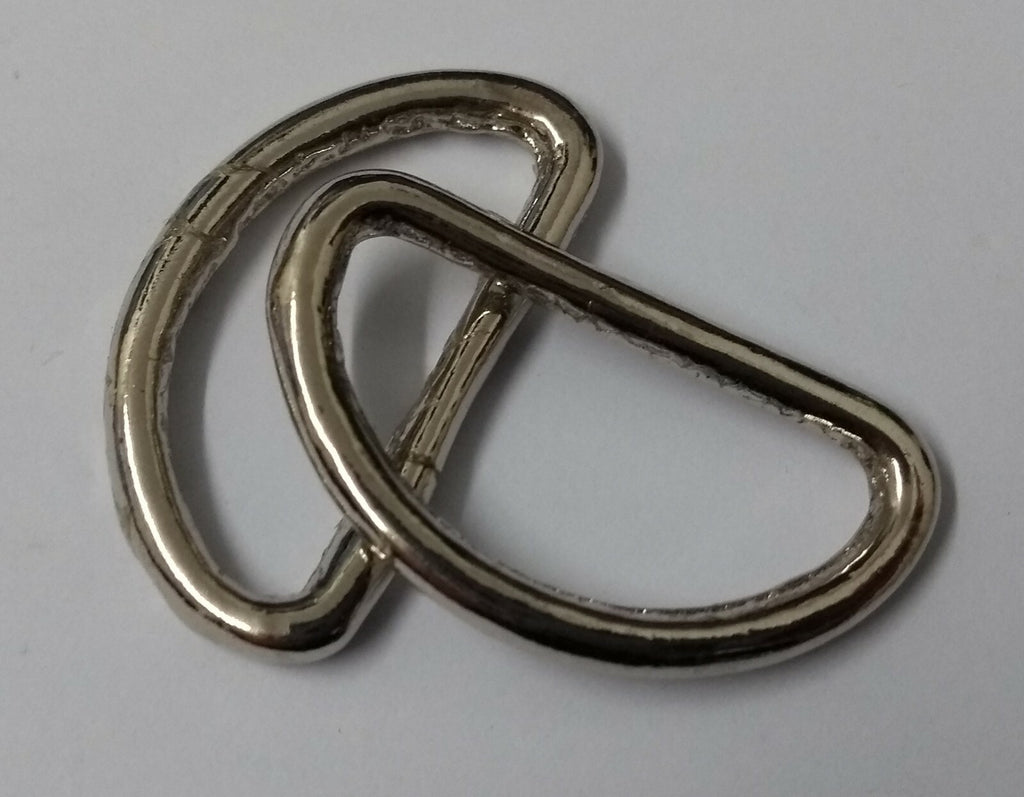 Genuine British Issue 1" Nickel Plated Long D Rings X 4 Pieces STD54
