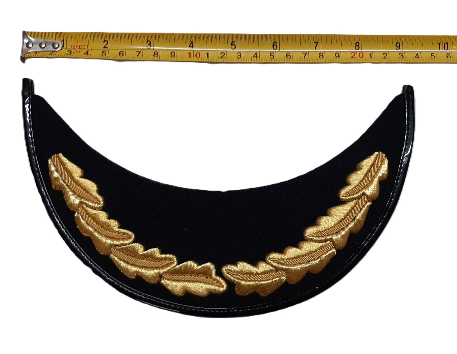 Gold Wire Oak Leaf Sprig British Senior Officers Scrambled Egg Dress Hat Peak