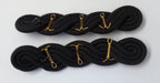 Captain Shoulder Cords British Made Rank Pips Bath Stars on Navy Blue Cord