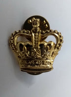 Genuine British Army Issue ⅝" Small Gold Coloured Crowns 1 Pair Snap Pin JK04X