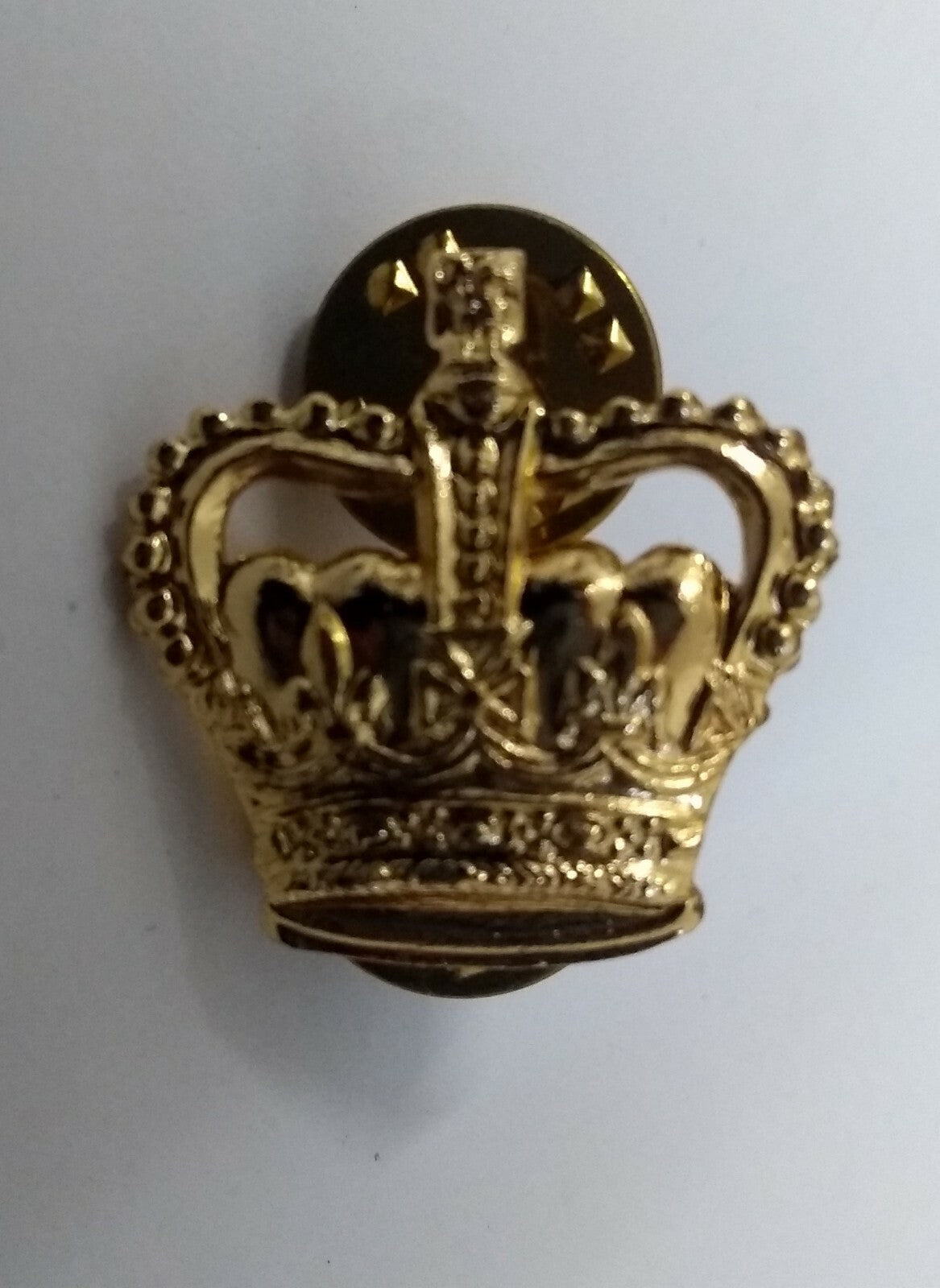 Genuine British Army Issue ⅝" Small Gold Coloured Crowns 1 Pair Snap Pin JK04X