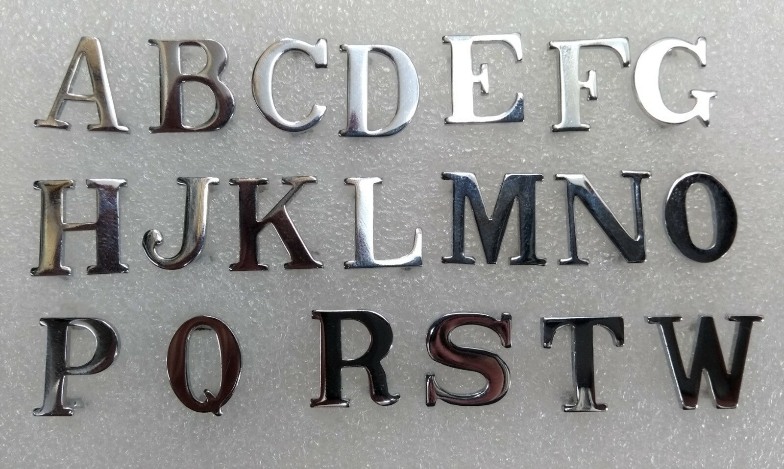 British Made ⅝" Shoulder Board & Epaulette Chrome Shank loop Letters