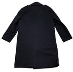 Black Vintage Raincoat British Double Breasted Removable Liner 108cm