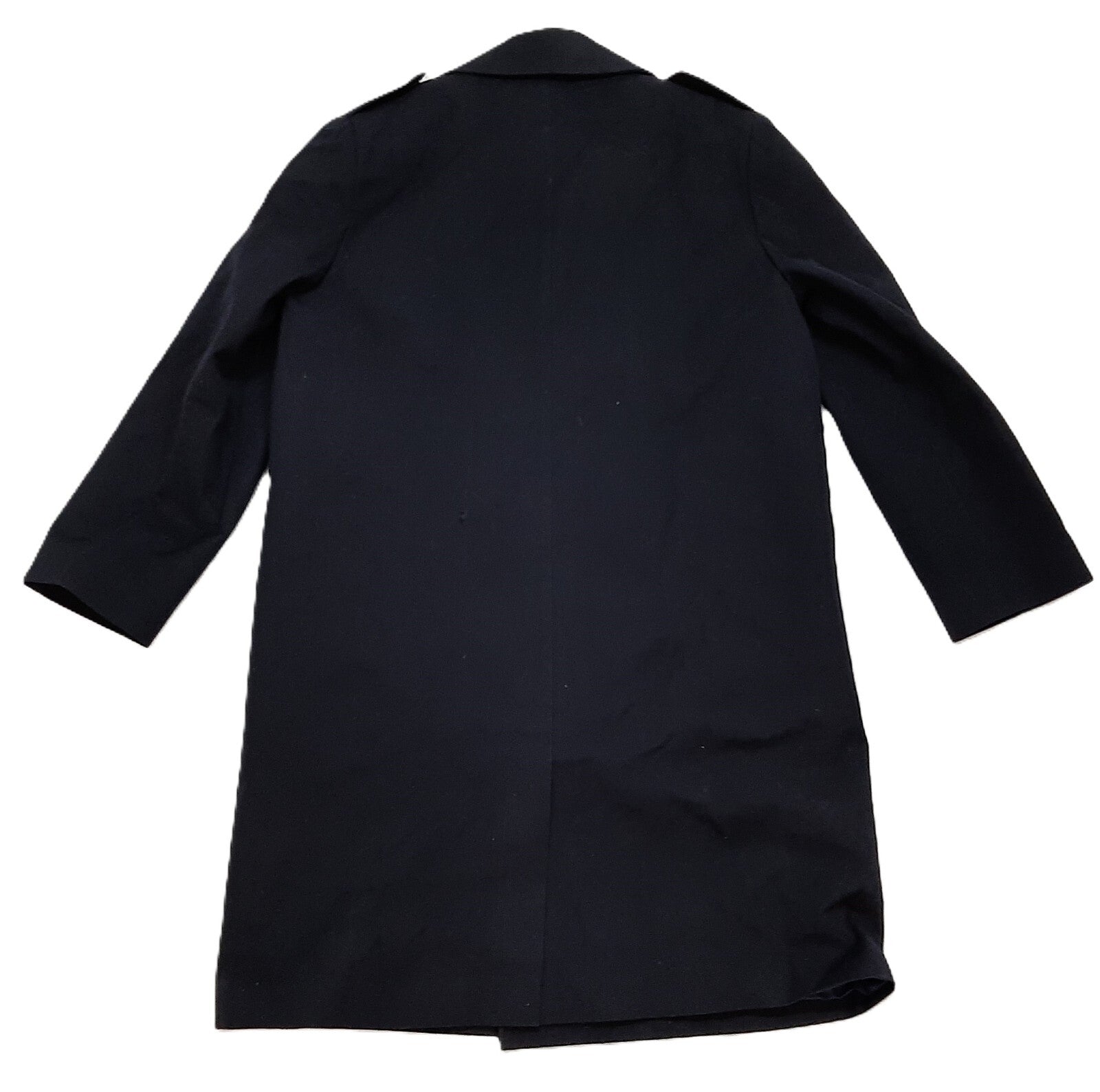 Black Vintage Raincoat British Double Breasted Removable Liner 108cm