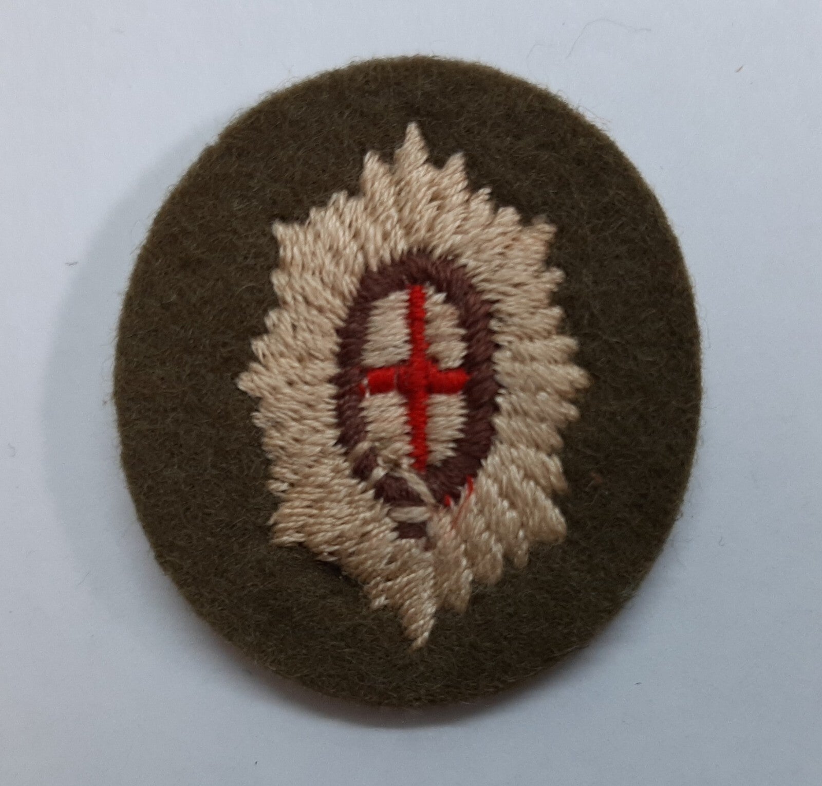 Guards Garter Star Vintage British Army Khaki / Green No2 Insignia Patch