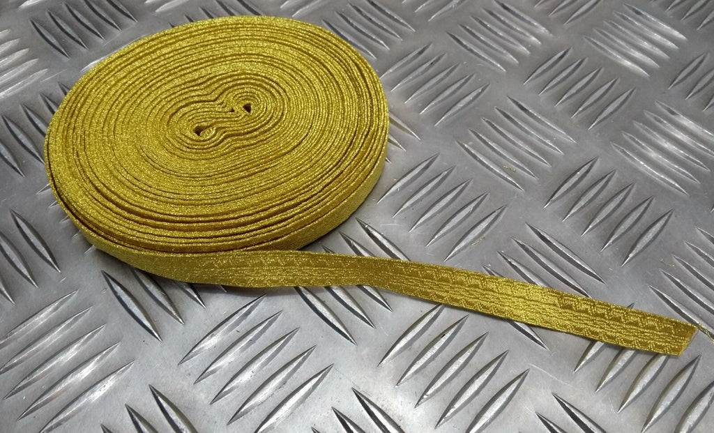 Genuine British Made Issue 1/2" Gold Mylar Rank Lace Braided Tape RC8
