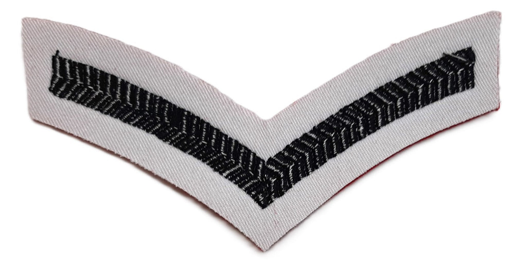 10 Army Chevrons Green on Red Felt British Lance Corporal Rank Stripes Job Lot