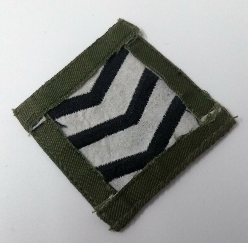 Genuine British Army Sergeant OD Green Rank Badge 3 Chevron Patch RAFBSG
