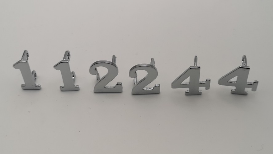 Shoulder & Collar Numbers 1  2  4 Pair Each